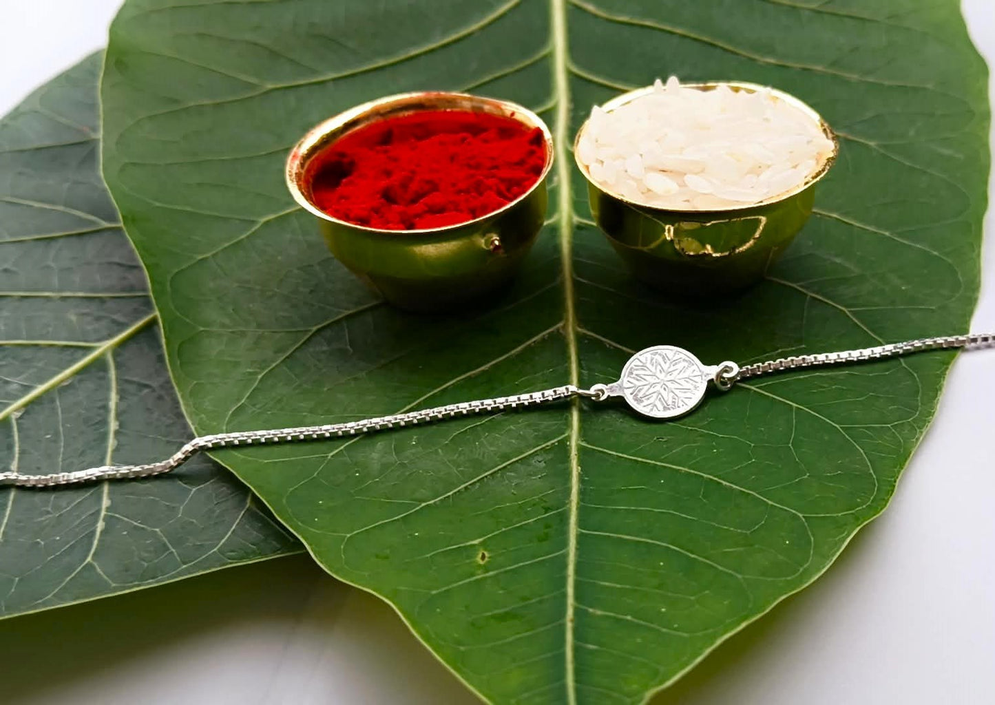 Stellar Mandala Silver Rakhi Bracelet