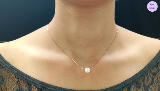 925 Rose Gold Pearl Necklace – Minimal Elegance